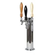 Draft Beer Tower - 3 Faucet - Three Tap Handles NOT included - Kegerator Keg 