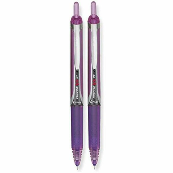 Pilot Precise V5 Retractable Rolling Ball Pen Purple Ink Extra Fine