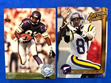 NFL - Anthony Carte 1991 Pro Set Platinum & 1991 Hi-Pro Action Packed - Vikings