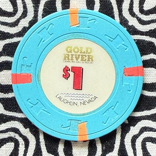 Gold River Gambling Hall $1 Laughlin, Nevada Gaming Poker Casino Chip V518 - Bild 2 von 2