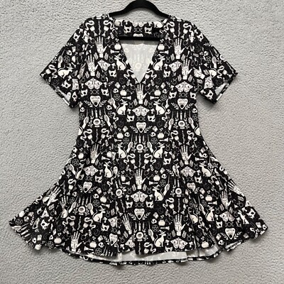 Blackmilk Dress Womens M Black Cat Witch Spells Snake Potions Whimsygoth Lolita