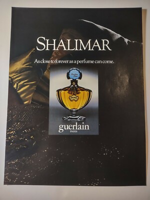 Shalimar Guerlain Close to Forever As Can Come Vintage 1980s Print Ad
