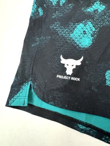 Men's Under Armour Project Rock Woven Camo Printed Shorts 1377438 722 sz XL - Picture 3 of 9