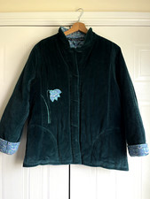 Vintage Liberty Print Corduroy Embroidery Floral Quilted Padded Jacket Pockets M