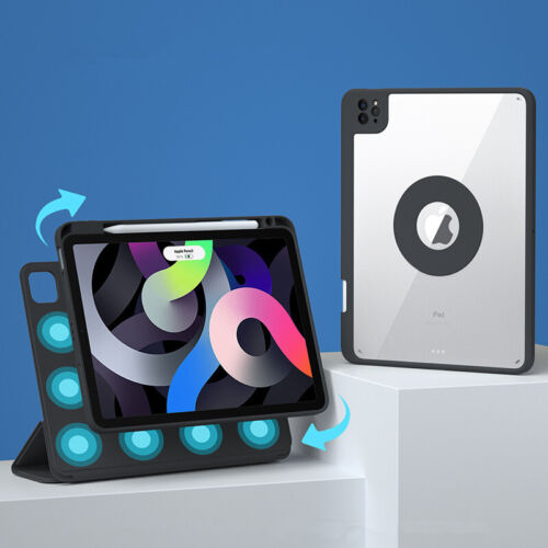 Smart Stand Case For iPad 5 6 7 8 9 10th Gen Pro Air Rotatable Detachable Cover - Picture 13 of 24