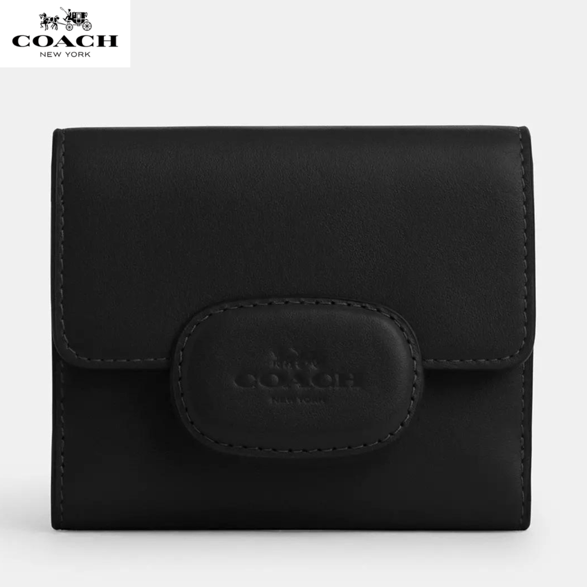 Coach Eliza Small Wallet With Leather Covered Closure