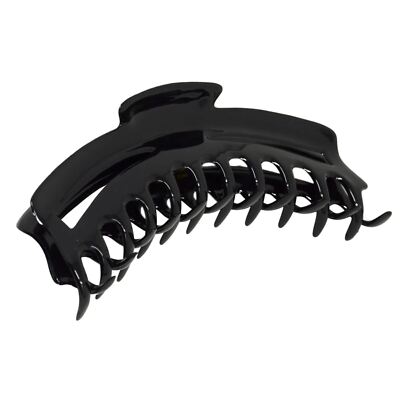 Parcelona Haarklammer Mittelgroß – Dunkelbraun, Matt, 9 Cm, Mit Federbacke, Made In France