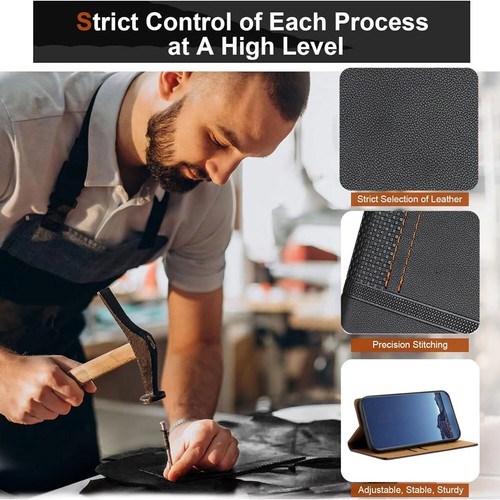 For Moto Power/Stylus 5G 2025 PU Leather Magnetic Flip Stand Card Wallet Case - Picture 12 of 48