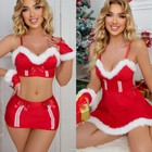 Ladie Sexy Lingerie Christmas Red Santa Fancy Dress Outfit Babydoll Nightwear US
