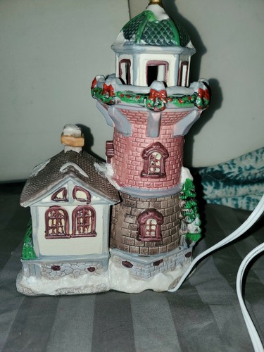 Victoria Falls Porcelain Lighted House, Lighthouse.used.Q2 - Picture 2 of 3