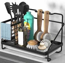 Kitchen Caddy - Stainless Steel Kitchen Sink Organizer w Two Baskets A