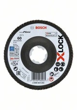 BOSCH Fächerschleifscheibe X571 Best for Metal, gewinkelt, 125 mm, K 60, Fiber
