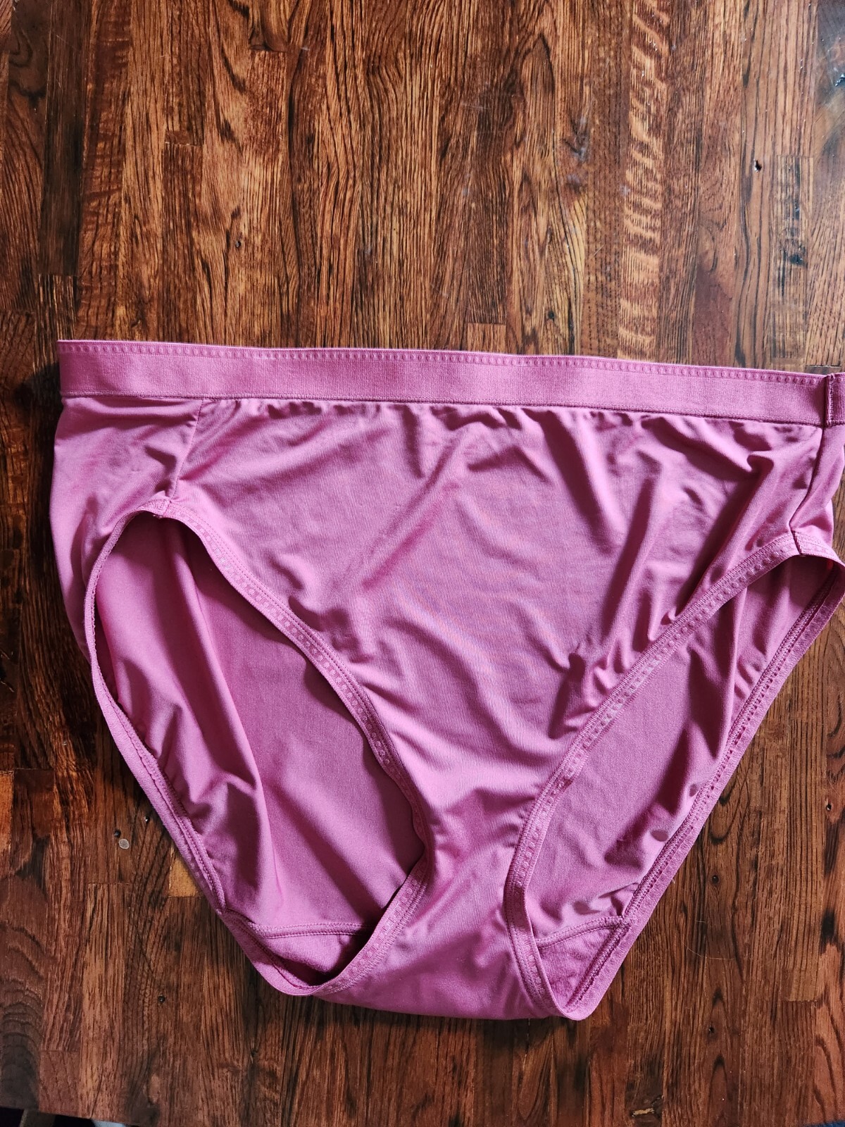 Vanity Fair Panties Size 8/XL Pink Hi Thigh Underwear Nylon Spandex