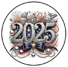 HAPPY NEW YEAR 2025 ENVELOPE SEALS LABELS STICKERS PARTY FAVORS
