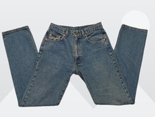 Calvin Klein Jeans Womens Med Wash Blue High Rise Tapered Leg Jeans 7/32 Vtg USA