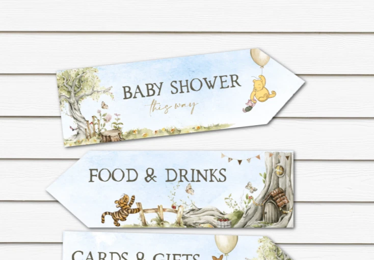 4 стрелы для украшения душа ребенка Winnie the Pooh - Изображение 2 из 3