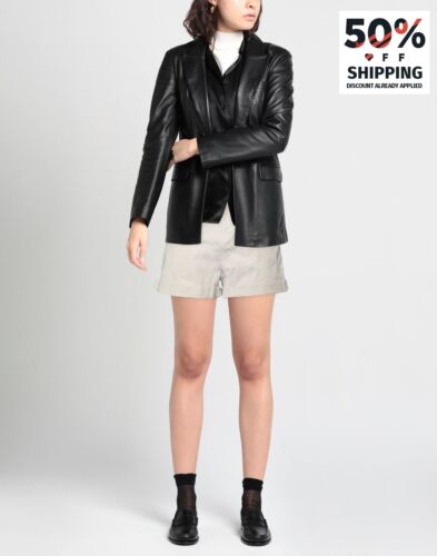 RRP€474 GIORGIO BRATO Leather Bermuda Shorts IT46 US10 UK14 XL Made in Italy - Picture 1 of 10