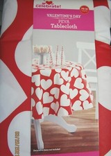 TABLECLOTH.. VINYL..EASY CLEAN..VALENTINES 3 SIZES TO CHOOSE FROM