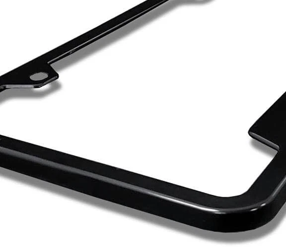 Marco de matrícula con muescas de policarbonato negro Chevrolet Foto 2 de 4