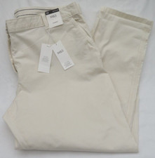 LADIES MARK AND SPENCER WINTER WHITE  TEA DYED COTTON RICH CHINO TROUSERS  20