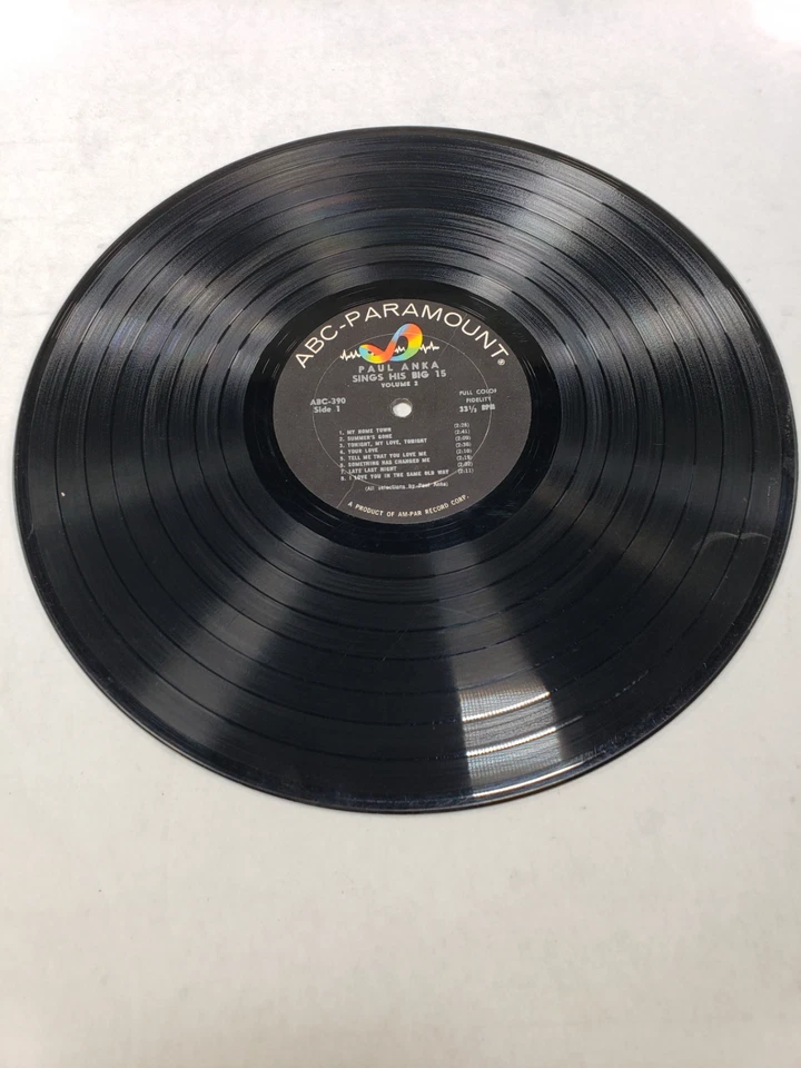 Paul Anka Sings His Big 15 Vol. 2 ABC-390 33 RPM 12" Vinyl LP Record - Image 3 of 4