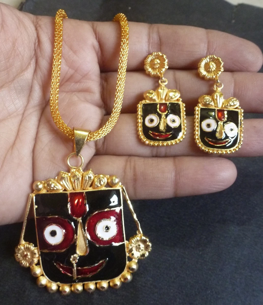 Meenakari cheap gold pendant
