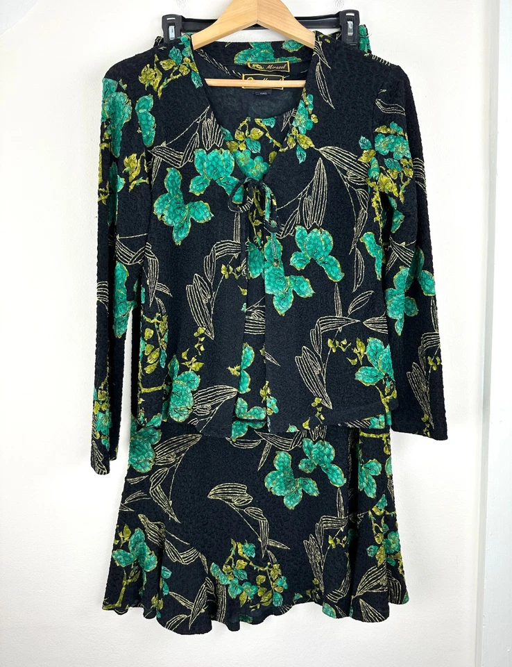 Mirasol 3 изделия отпуск комплект, бак свитер и юбка, яркий джунгли цветочный, маленький - Изображение 2 из 4