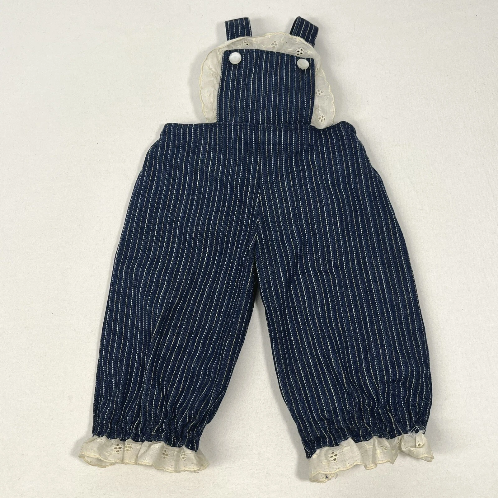  handmade sturdy denim pinstripes eyelet vintage 