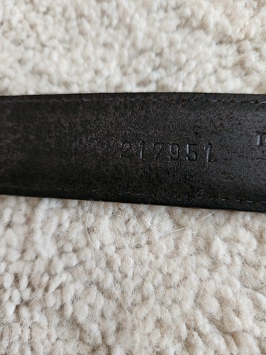 Cinturón BILL BLASS Cuero Negro Lagarto Repujado Talla 34x 1" Ancho - Imagen 10 de 11