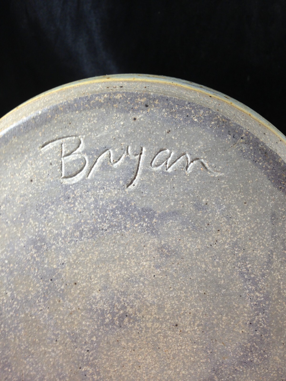 North Carolina Pottery Hand Spun Crock with Lid Signed Bryan