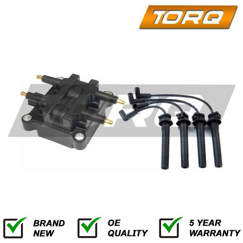 Torq Ignition Coil Pack + Spark Plug Leads for Mini 1.6 Cooper R50 R52