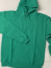 Hanes Mens Fleece Adult Sweatshirt Hoodie Pullover ECOSMART Blend Plain GREEN