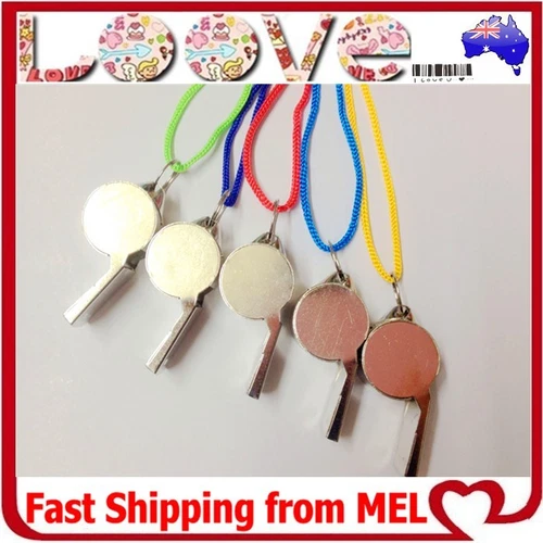 5x Metal Sports Whistle Referee Indoor Outdoor Match Camping Emergency Umpire
