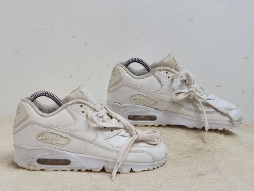 Nike Air Max 90 (GS) Sneaker Leder Weiß UK 3,5 EUR 36 US 4 - Bild 2 von 9
