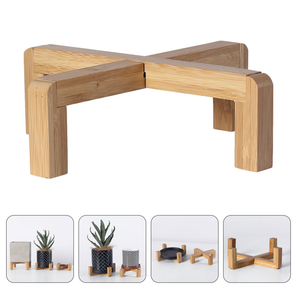 Adjustable Four-Leg Flower Stand for Outdoor Container Plants