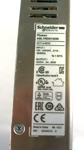 Schneider Electric 3OT14-663G Phaseo ABL1REM12050 Input 100-240VAC Output 12VDC - Picture 3 of 4