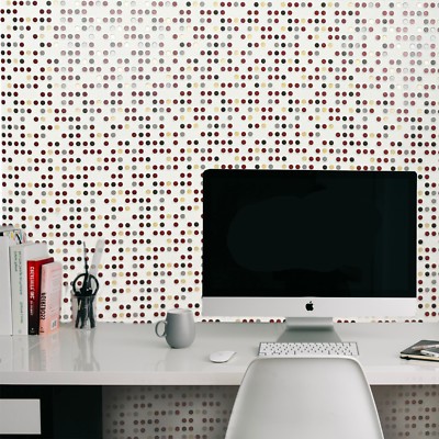 White Red Gold Gray Wallpaper Polka dot textured pattern wallcoverings rolls 3D