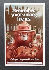 Vintage AUTHENTIC 1980 SMOKEY BEAR - Among Friends / Only You - USFS Sticker