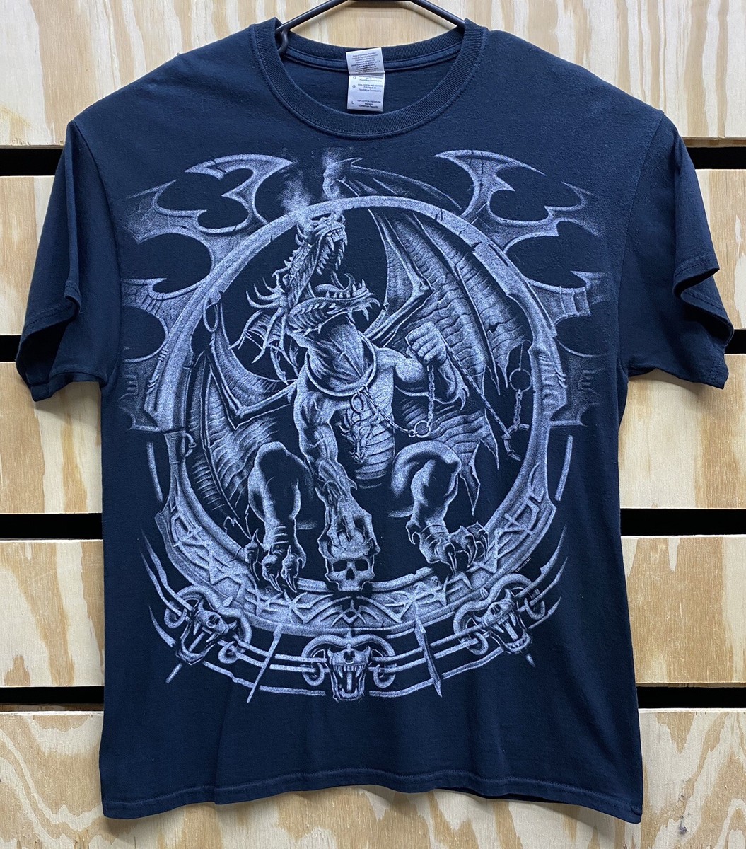 Rare* Vintage 2001 Liquid Blue Dragon T-Shirt Men's Large (7) | eBay