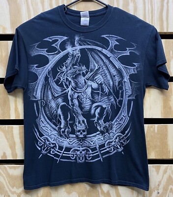 Rare* Vintage 2001 Liquid Blue Dragon T-Shirt Men's Large (7) | eBay