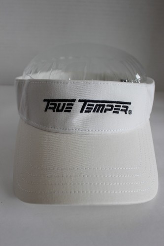 True Temper #1 Shaft In Golf Adjustable Visor White Black Embroidered Logo