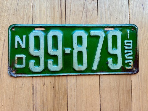 1923 North Dakota License Plate - Gloss Finish (Clear Coat)