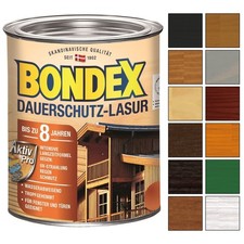 BONDEX Dauerschutz-Lasur 0.75 LTR Wetterschutzlasur Fensterlasur Türenlasur