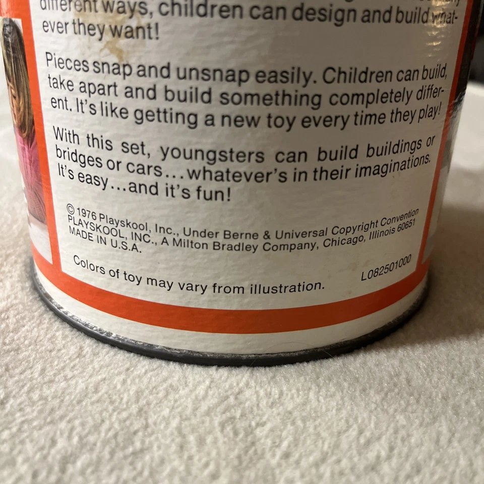 DE COLECCIÓN 1976 - PLAYSKOOL AMERICAN BRICKS: BLOQUES DE CONSTRUCCIÓN DE PLÁSTICO 186 piezas Foto 4 de 4