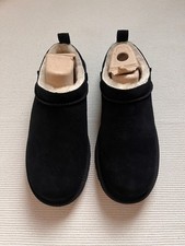 UGG Women's Classic Micro Sheepskin Boots in Black Size US 10 NEW 