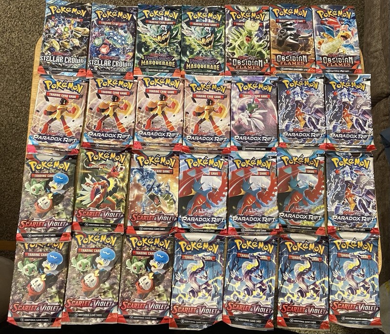 Pokémon TCG  Booster Pack Lot-28 Scarlet & Violet era Packs-Obsidian-Twilight