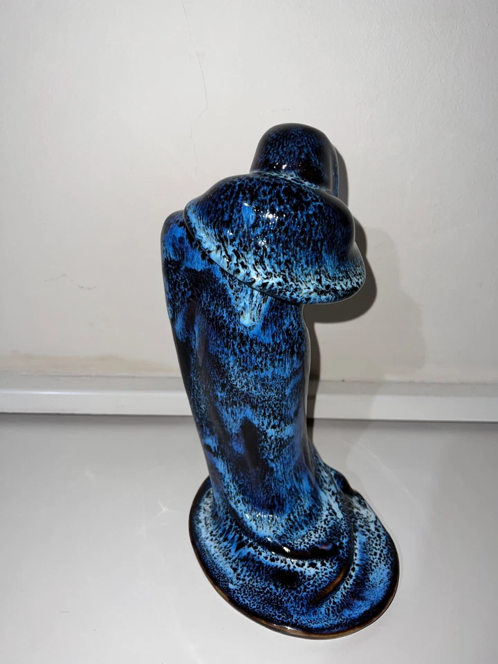 Large Chinese Shiwan Pottery Figurine of Bodhidarma Damo Founder of Zen Buddhism - Image 3 of 4