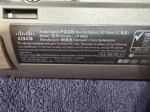 Cisco CP-8865 K9 IP Video Phone - Picture 4 of 4