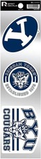 BYU Cougars Triple Retro Throwback Spirit Decals Flat Vinyl Auto Home Sticker...