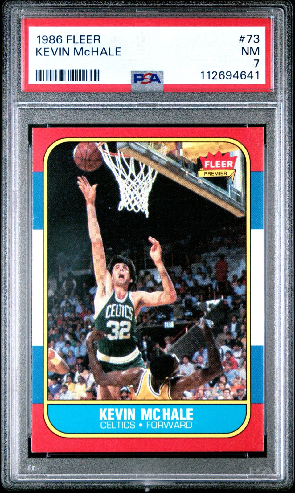 1986 FLEER #73 KEVIN MCHALE PSA NM 7
